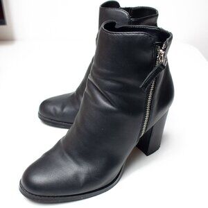 ALDO Women's Faux Black Leather Ankle Bootie